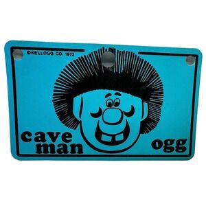 Vintage KELLOGGS 1970s OGG THE CAVEMAN Collectors‎ License Plate Cereal Box